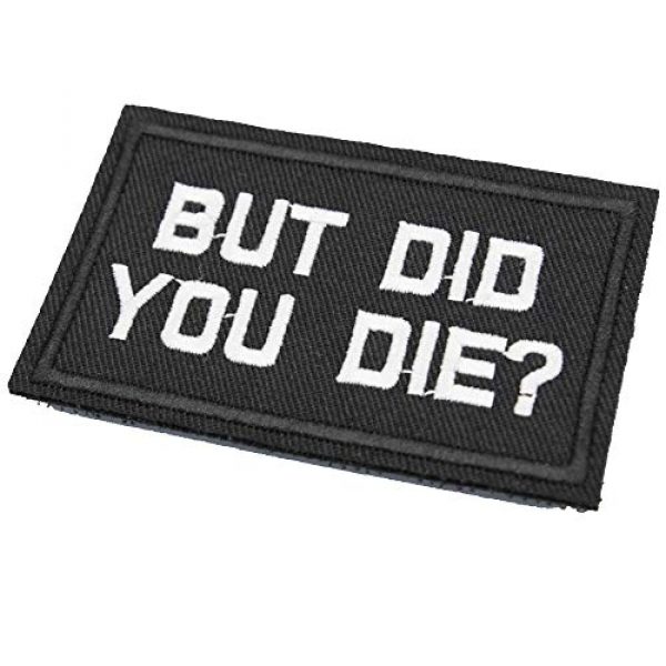DATOUWEN ACCESSARY Airsoft Morale Patch 2 ZHDTW But Did You Die Words Letter Embroidered Tactical Patches with Hook and Loop (DT-023)