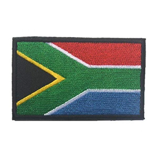 Tactical Embroidery Patch Airsoft Morale Patch 2 2pcs South Africa Flag Embroidery Patch Military Tactical Morale Patch Badges Emblem Applique Hook Patches for Clothes Backpack Accessories