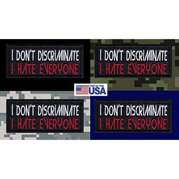 Tactical Patch Works Airsoft Morale Patch 3 I Don'T Discriminate I Hate Everyone Funny Biker Motorcycle Patch