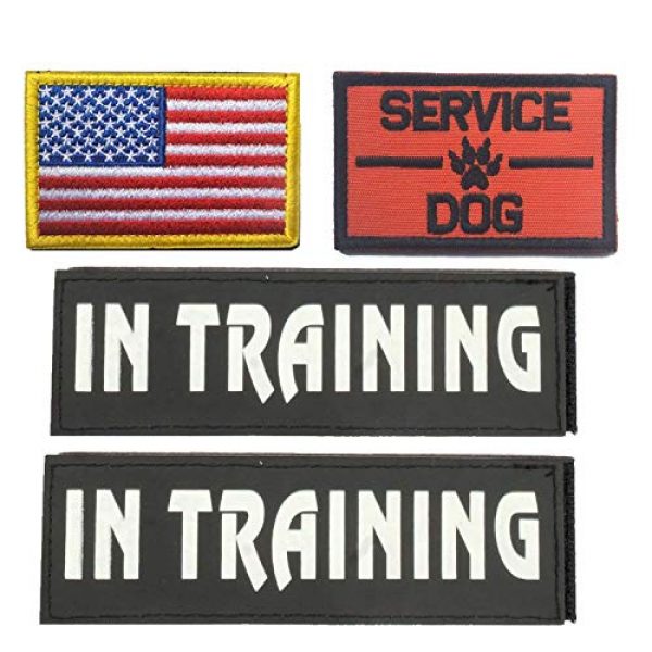 GrayCell Airsoft Morale Patch 1 GrayCell Dog Pack Hound Travel Hiking Backpack Saddlebags/Morale Service Dog Patches for Pet Tactical K9 Harness Vest(2)