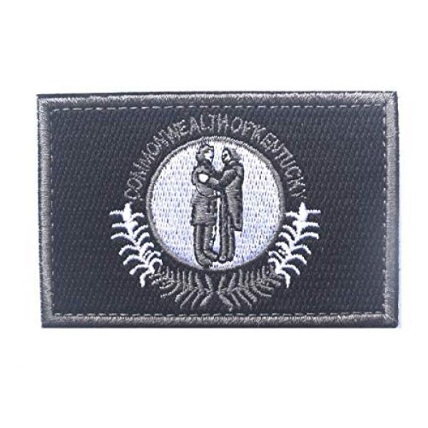 Tactical Embroidery Patch Airsoft Morale Patch 1 State Flag of Kentucky Embroidery Patch Military Tactical Morale Patch Badges Emblem Applique Hook Patches for Clothes Backpack Accessories