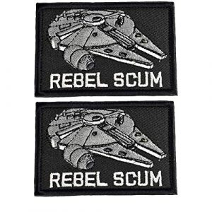 Ebateck Airsoft Morale Patch 1 Ebateck Morale Patches Tactical Funny, 2x3 inch, Star Wars Rebel Scum Patch Hook Fastener, Black