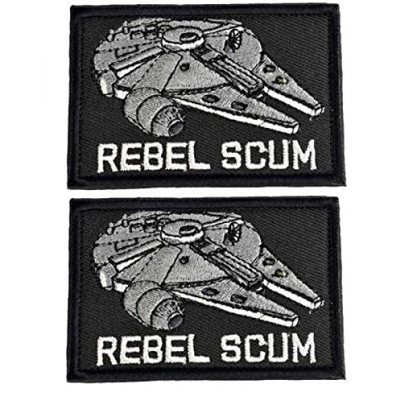 Ebateck Airsoft Morale Patch 1 Ebateck Morale Patches Tactical Funny, 2x3 inch, Star Wars Rebel Scum Patch Hook Fastener, Black