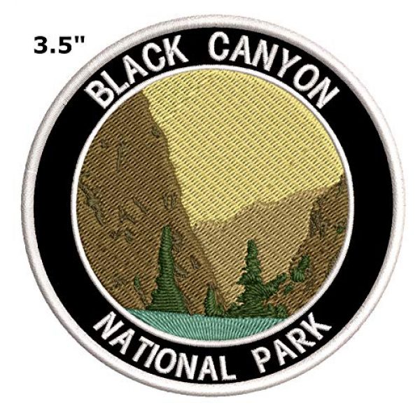 Appalachian Spirit Airsoft Morale Patch 2 Black Canyon National Park 3.5" Embroidered Patch DIY Iron or Sew-on Decorative Vacation Souvenir Applique Wander Nature Wildlife Hike Trek Camping Explore Mountains Stars Moon Scout Guide Ranger