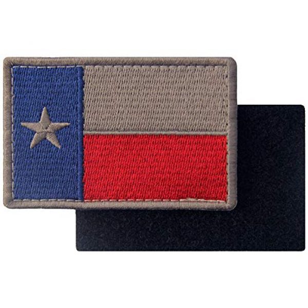 Rocking Planet Airsoft Morale Patch 3 Tactical Texas Flag Patch Embroidered Morale Applique Fastener Hook & Loop Emblem