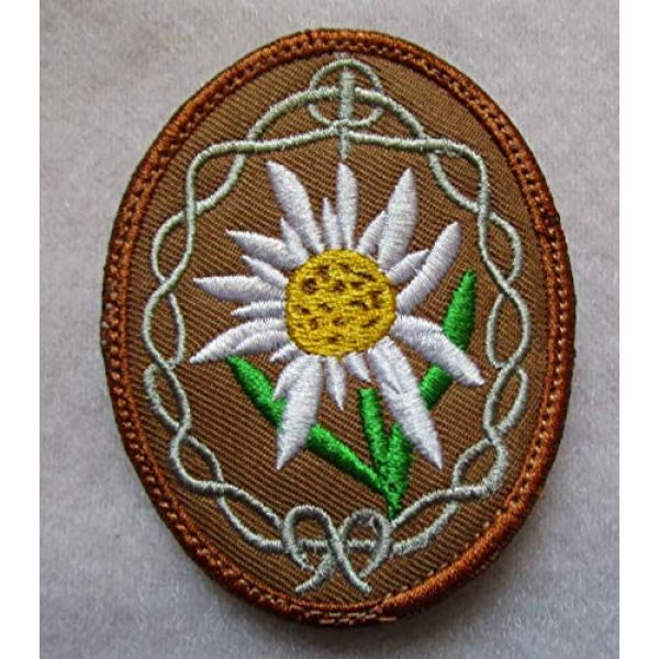 Embroidered Patch Airsoft Morale Patch 1 German Elite Edelweiss Flower Mountain Climbers 3D Tactical Patch Military Embroidered Morale Tags Badge Embroidered Patch DIY Applique Shoulder Patch Embroidery Gift Patch