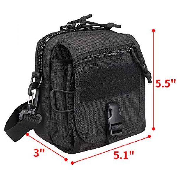 MAGARROW Tactical Pouch 6 MAGARROW Tactical Molle Pouch Compact Utility Gadget Waist EDC Bag with Shoulder Strap