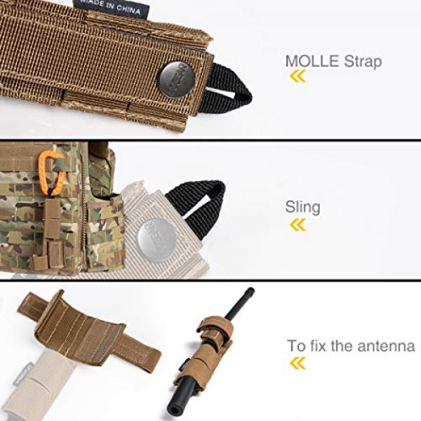 IDOGEAR Tactical Pouch 5 IDOGEAR Tactical Radio Antenna System Relocation Pouch Molle Pouch for PRC152 PRC148 MBITR