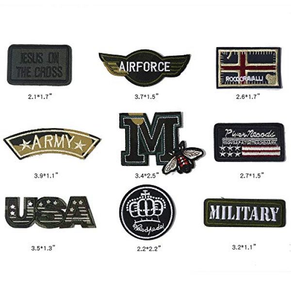 Embro4U Airsoft Morale Patch 2 25 Pcs Iron On Tactical Patches, Assorted Morale Military Sew On Patches, Embroidered Combat Skeleton Applique for Motorcycle Biker Vest, Operator Cap, Cosplay, Airsoft and Paintball