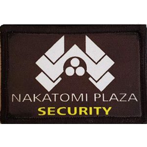 RedheadedTshirts Airsoft Morale Patch 1 2x3 Die Hard Nakatomi Plaza Security Tactical Military Morale Patch. Hook and Loop Made in The USA Perfect for Your Rucksack, Pack Bag, Molle Gear, Operator hat or Cap!