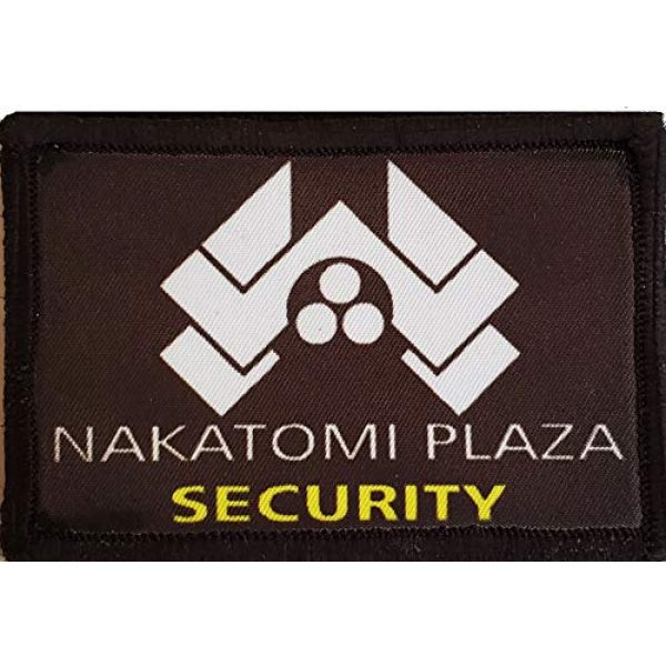 RedheadedTshirts Airsoft Morale Patch 1 2x3 Die Hard Nakatomi Plaza Security Tactical Military Morale Patch. Hook and Loop Made in The USA Perfect for Your Rucksack, Pack Bag, Molle Gear, Operator hat or Cap!