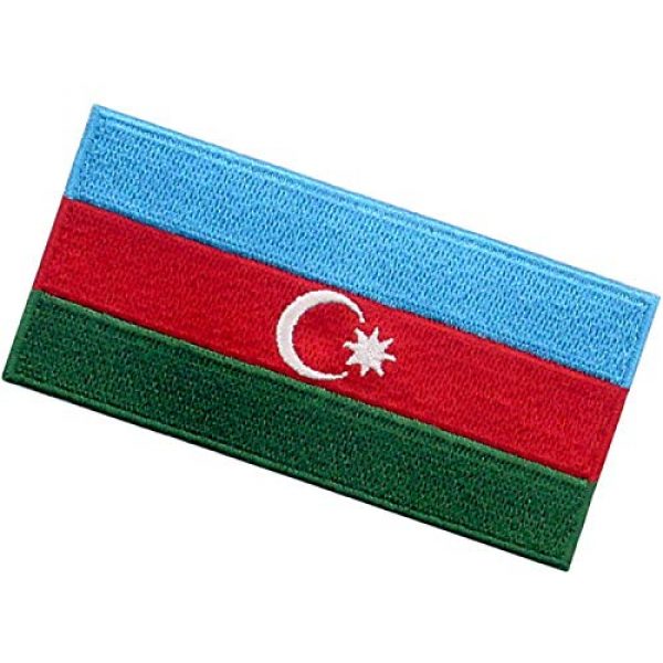 EmbTao Airsoft Morale Patch 4 EmbTao Azerbaijan Flag Patch Embroidered National Morale Applique Iron On Sew On Azerbaijani Emblem