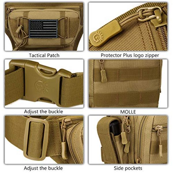 Protector Plus Tactical Pouch 7 Protector Plus Tactical Drop Leg Bag Military Tool Gear Fanny Thigh Pack Utility Airsoft Motorcycle Cycling Waist Gear Pouch (Patch Included)