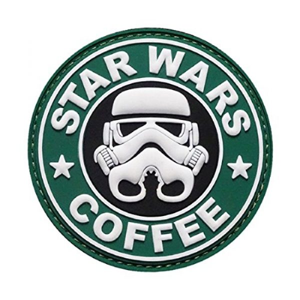 Miltacusa Airsoft Morale Patch 1 Star Coffee Imperial Stormtrooper Hook Patch (3D-PVC Rubber-ST1)