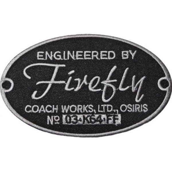 Main Street 24/7 Airsoft Morale Patch 1 SERENITY Movie Engineered by FIREFLY Coach Works 3 3/4" Wide Embroidered PATCH