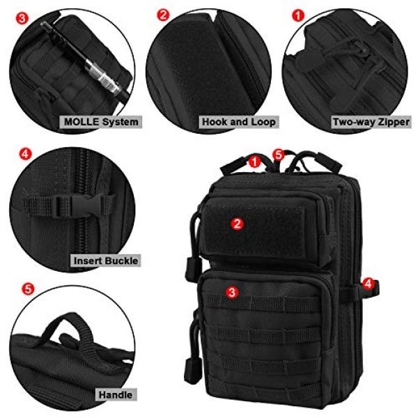 AMYIPO Tactical Pouch 4 AMYIPO MOLLE Pouch Multi-Purpose Compact Tactical Waist Bags Small Utility Pouch Mini Pocket