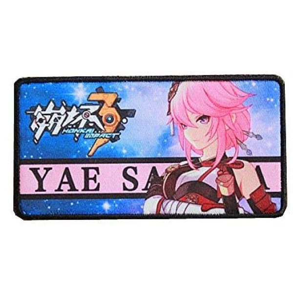 Fine Print Patch Airsoft Morale Patch 1 Honkai Impact 3 Military Hook Loop Tactics Morale Printed Patch (color6)
