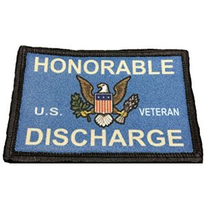 RedheadedTshirts Airsoft Morale Patch 1 Honorable Discharge Morale Tactical Military Patch Made in the USA Perfect for your rucksack,pack bag, Molle Gear operator hat or cap! 2x3"