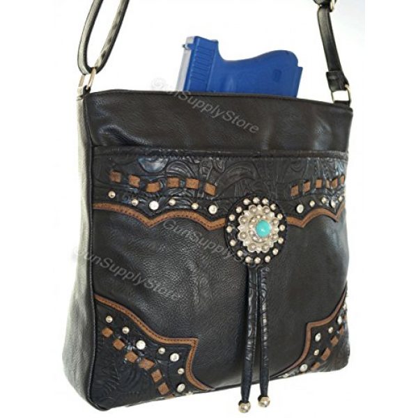 GSS-102-blk/blk Tactical CCW Purse 1 GSS-102-blk/blk Concealed Carry Purse - Lightweight CCW Crossbody Gun Bag