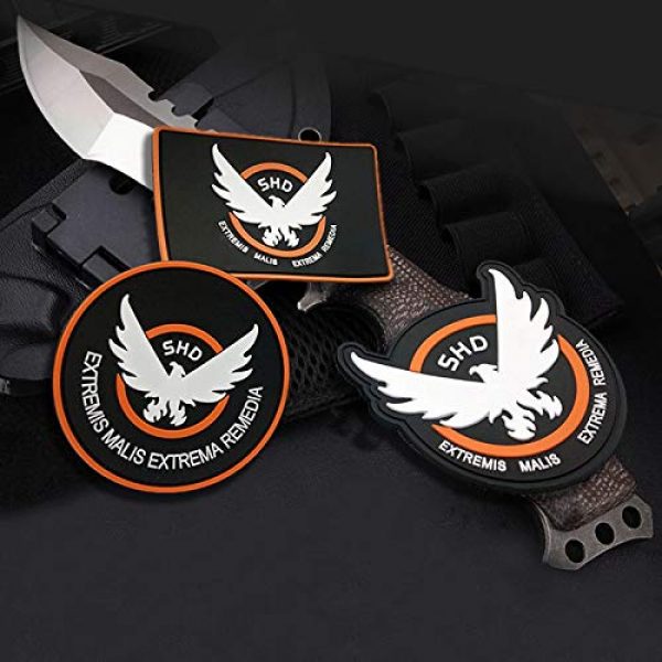 Morton Home Airsoft Morale Patch 4 Morton Home Airsoft -Game -Cosplay The Division SHD Rubber 3D PVC Badge MORCLA Patch (Yellow) (2)