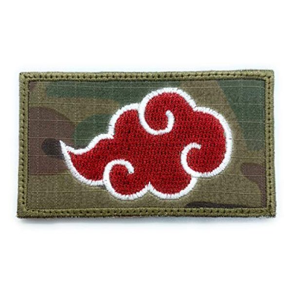 Almost SGT Airsoft Morale Patch 1 Akatsuki Red Cloud Patch Naruto - Funny Tactical Military Morale Embroidered Patch Hook Backing(Camouflage)
