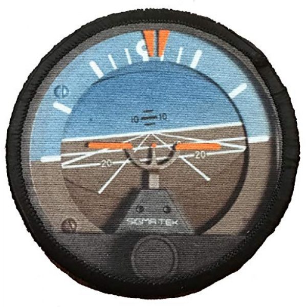 RedheadedTshirts Airsoft Morale Patch 1 Airplane Artificial Horizon 3" Circle Morale Patch Military Tactical Made in The USA