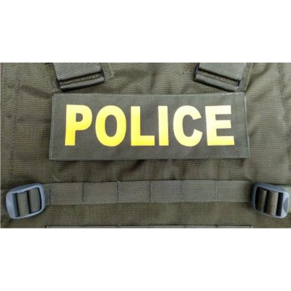 MOLLE PANEL ACCESSORIES Tactical Pouch 4 Del Molle Strips Attaching Tactical ID Patches 3-inch high Patches - 4-Count - OD Green