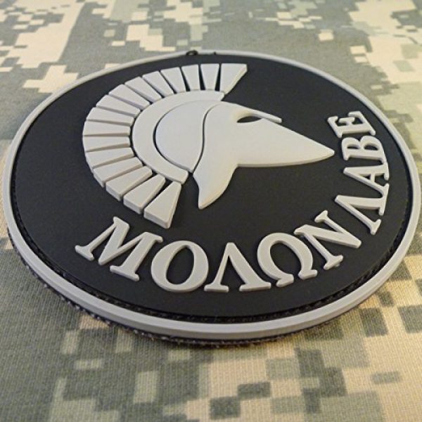 LEGEEON Airsoft Morale Patch 4 LEGEEON ACU Gray Spartan Molon Labe US Navy Seals Morale Tactical PVC 3D Rubber Touch Fastener Patch