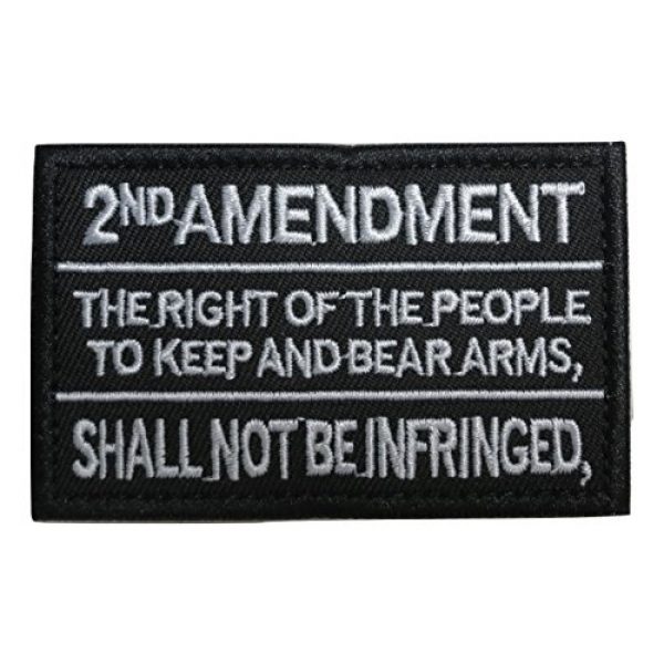 TrendyLuz USA Airsoft Morale Patch 1 TrendyLuz 2nd Amendment Constitution Text Embroidered Hook & Loop Tactical Morale Patch