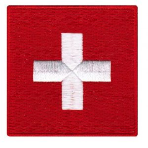 Cypress Collectibles Embroidered Patches Airsoft Morale Patch 1 Switzerland Flag Embroidered Patch Swiss Iron-On CH National Emblem
