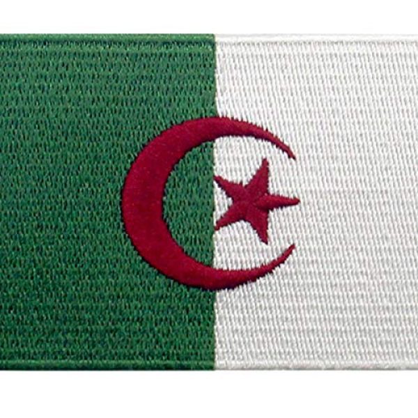 EmbTao Airsoft Morale Patch 2 EmbTao Algeria Flag Patch Embroidered National Morale Applique Iron On Sew On Algerian Emblem