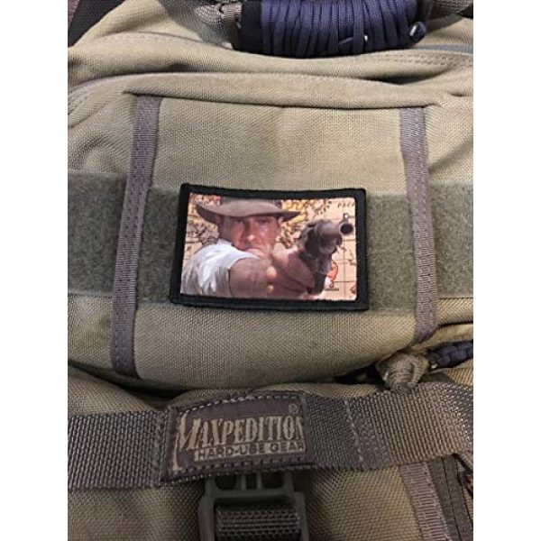 RedheadedTshirts Airsoft Morale Patch 2 Indiana Jones Pistol Morale Patch Funny Tactical Military 2x3"