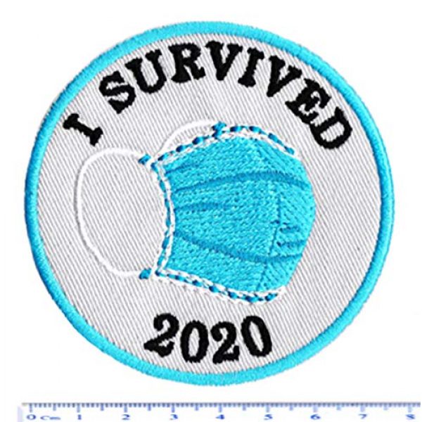 smART-patches Airsoft Morale Patch 2 Cute Coronavirus Covid-19 I Survived 2020 Doctor Nurse Patient Shirt Morale Patch 7.5cm / 3 inch - Badge - Patches - Car - Movie - 70's
