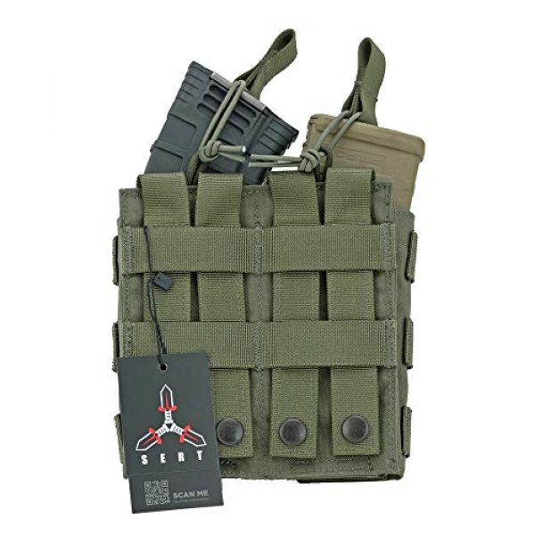 Sert Tactical Pouch 4 SERT Modular Universal Double Rifle Magazine Pouch, MOLLE Compatible, Open Top (Shingle)