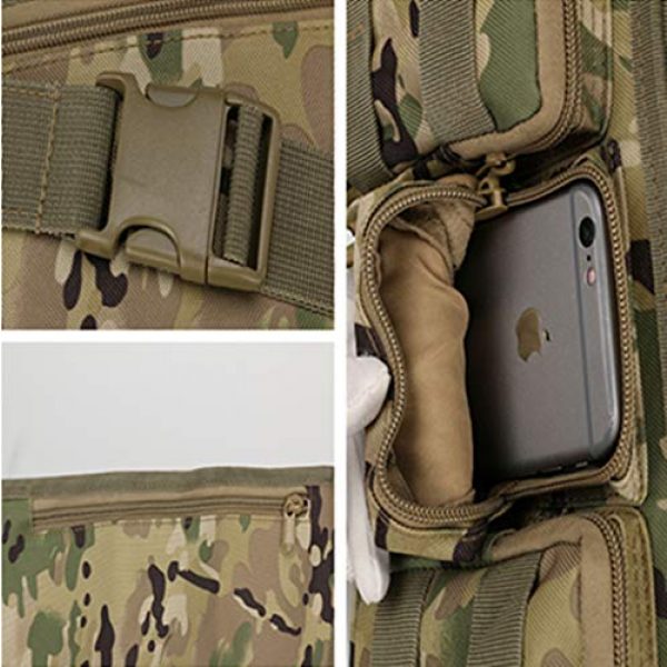 Jipemtra Tactical Pouch 7 Jipemtra Tactical Pouch Waist Pack Fanny Pack Military Hip Belt Bag Fanny Packs Water Resistant Waist Bag Pouch Molle with Detachable Water Bottle Holder (Black #2)