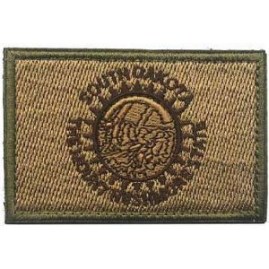 Embroidery Patch Airsoft Morale Patch 1 US South Dakota State Flag Military Hook Loop Tactics Morale Embroidered Patch