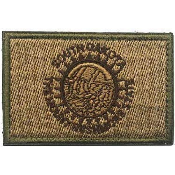 Embroidery Patch Airsoft Morale Patch 1 US South Dakota State Flag Military Hook Loop Tactics Morale Embroidered Patch