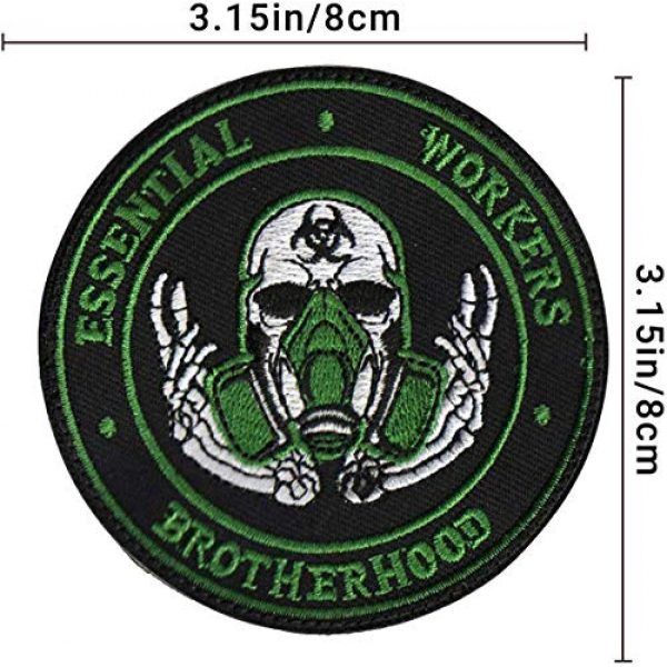 APBVIHL Airsoft Morale Patch 5 4 PCS Operation Enduring Cluster Fuck Outbreak Team Response Embroidered Patch, Brotherhood Essential Workers Embroidery Patches, Tactical Military Morale Applique Badge Fastener Hook and Loop Backing