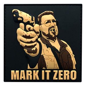 Miltacusa Airsoft Morale Patch 1 Mark It Zero Big Lebowski Hook Patch [3D-PVC Rubber-3.0 X 3.0 inch -MZL-2]