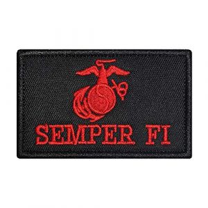 Morton Home Airsoft Morale Patch 1 Morton Home Marine Corps/Seal Team Trident 2x3 Morale Patch (Black red)