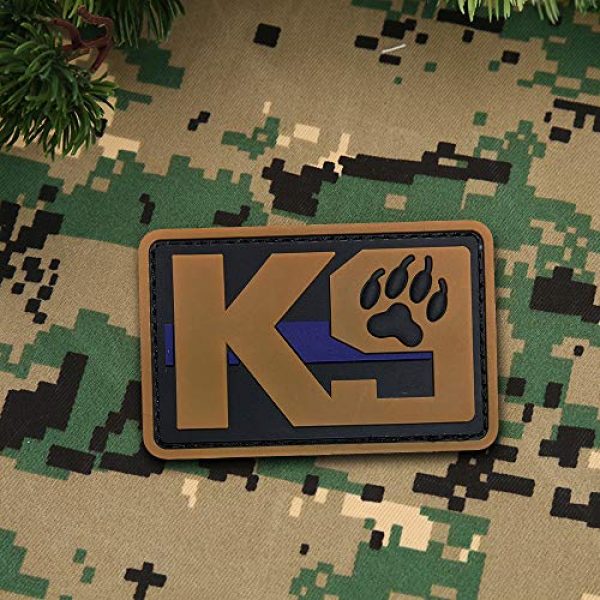 Morton Home Airsoft Morale Patch 3 Morton Home 3D PVC K9 Patch Dog Military Morale Patch Tactical Emblem Badges Hook Back Rubber Patches for Clothing Backpack Bags (Yellow)