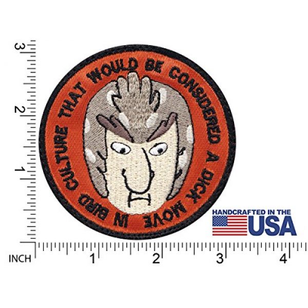 Tactical Patch Works Airsoft Morale Patch 2 Multi Option Bird Person Considered A Dick Move Rick & Morty Inspired Art Patch
