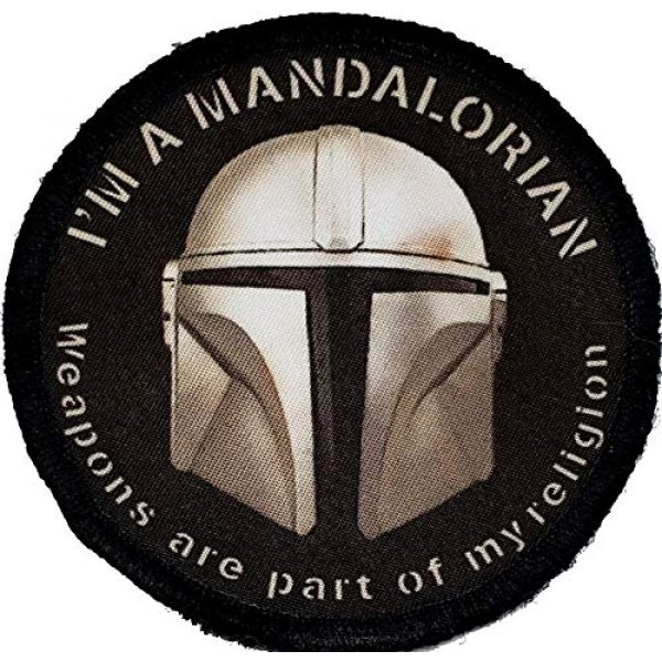 RedheadedTshirts Airsoft Morale Patch 1 Weapons are A Part of My Religion Mandalorian Morale Patch.