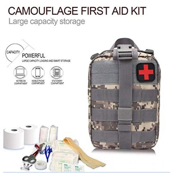 ABCAMO Tactical Pouch 6 ABCAMO Outdoor Multifunctional Molle Medical EDC Tools Bag Medical First Aid Pouch
