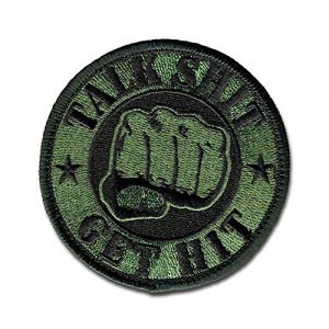 BASTION Airsoft Morale Patch 1 BASTION Morale Patches (Talk Shxx Get Hit, ODG) | 3D Embroidered Patches with Hook & Loop Fastener Backing | Well-Made Clean Stitching | Military Patches Ideal for Tactical Bag, Hats & Vest