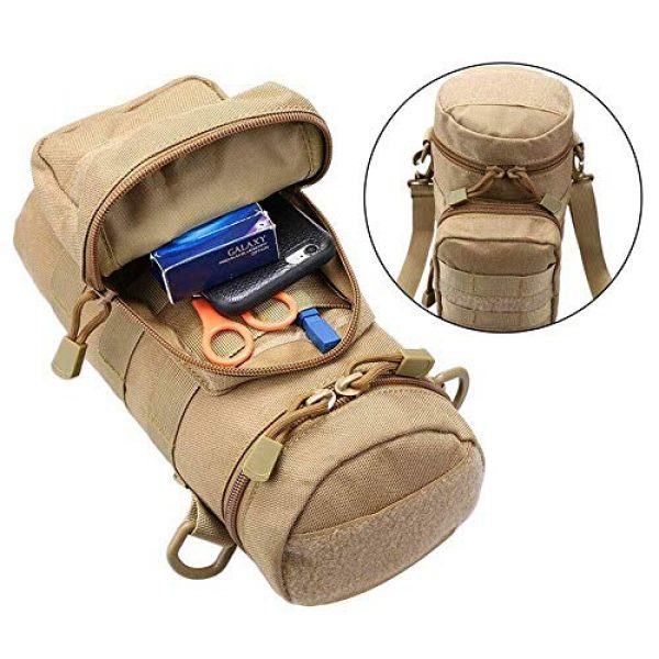 GoodTake Tactical Pouch 6 GoodTake Outdoors Molle Water Bottle Pouch Tactical Gear Kettle Waist Shoulder Bag for Army Fans Climbing Camping Hiking Bags with USA Flag Patch