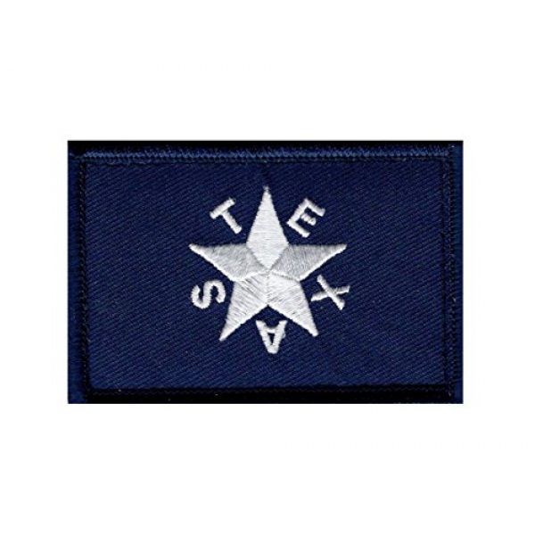Miltacusa Airsoft Morale Patch 1 Texas Star Flag Revolution Lone Star TX Hook Fastener Patch (Dark Navy 3.0 X 2.0 T15)