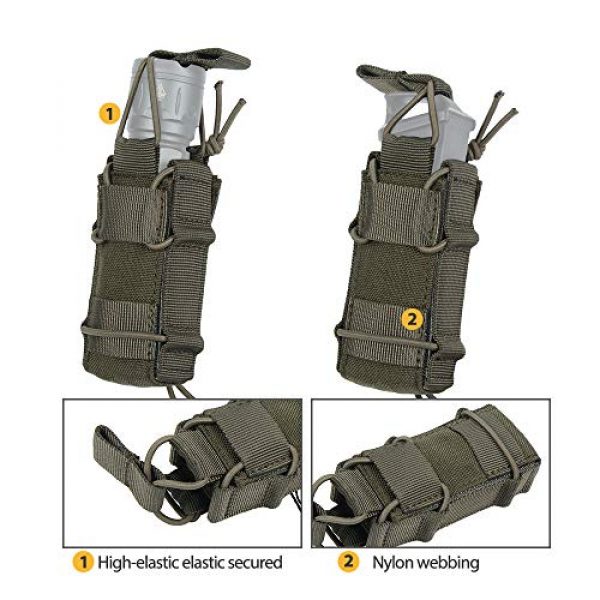 EXCELLENT ELITE SPANKER Tactical Pouch 4 EXCELLENT ELITE SPANKER Open Top Single Pistol Mag Pouch Flashlight Holder Magazine for Glock19 M1911 Magazines