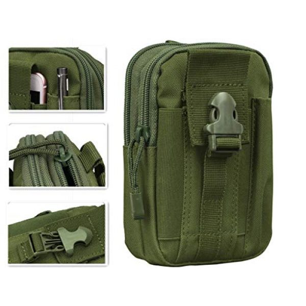 Goodforalllilewen Tactical Pouch 6 Goodforalllilewen Tactical Waist Pack,Molle Pouch with Zipper,Pouch for Belt,Fanny Pack Pocket for Sports Travel Hiking Running Cycling Camping,Backpack Accessories Adjustable for Men and Women