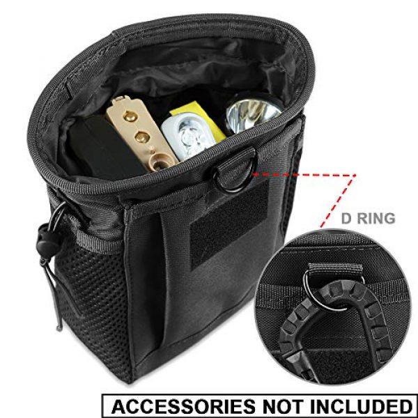 AMYIPO Tactical Pouch 4 AMYIPO Tactical Hip Holster Bag Outdoor Pouch Molle Drawstring Magazine Dump Pouch, Military Adjustable Belt Utility Pouch